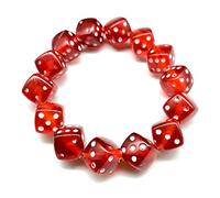 BUBEFSKD Fashion Acrylic Dice Beads Colorful Acrylic Lucky Dice Jewellery Surprise Gifts For Families Anklet For Men With Letter