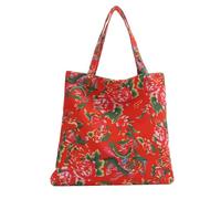 BUBEFSKD Fashionable Chinese New Year Handbag Northeast Ethnic Vintage Flower Pattern Large Capacity Tote Bag For Ladies Trendy Shoulder Bag Handbag