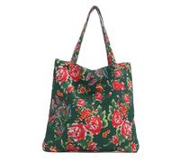 BUBEFSKD Fashionable Chinese New Year Handbag Northeast Ethnic Vintage Flower Pattern Large Capacity Tote Bag For Ladies Trendy Shoulder Bag Handbag