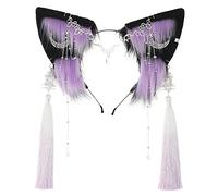 BUBEFSKD Girls Anime Hairhoop Plush Ear Hairband Cosplay Ancient Headdress Women Show Headwear Hairband
