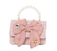 BUBEFSKD Korean Kids Purses And Handbags Crossbody Cute Girls Faux Pearl Hand Bags Tote Little Girl Small Coin Pouch Purses For Women Shoulder Bag Leather