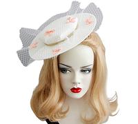 BUBEFSKD Masquerade Hat Veil Mesh Bow-knot Tophat Banquet Fascinators For W/Hair Clip Annual Meeting Decor For Carni Masquerade Bow-knot Headwear Annual Meeting Fascinator Veil Mesh Top For Carnivals