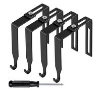 BUBEFSKD Pack of 4 Sturdy Over The Door Small Hangers Black Sturdy Metal Foam Padded Water Resistant Space Saving Designs Decorative Door Accessory