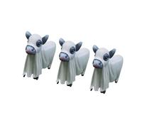 BUBEFSKD Resins Cow Ghostly Statues Miniature Landscape Halloween Ghostly Figurines Small Monsters Sculptures Garden Decors Halloween Decorations Outdoor Indoor