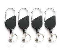 BUBEFSKD Retractable Keychain Badge Holder Antitheft Anti-Lost IDs Card Nylon Rope Keyholder Telescoping With Clip Retractable