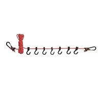 BUBEFSKD Retractable Portable Washing Line 5m Adjustable Windproof Rope Clothesline With 7 Wire Clips For Camping Travel Clothes Aluminum Clothesline