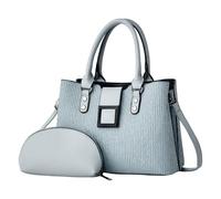 BUBEFSKD Retro Women's 2pcs Shoulder Bag And Handbag Set PU Leather Top Handle Satchel With Adjustable Crossbody Strap Large Capacity Purse