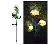BUBEFSKD Set of 1 Five Colors to Choose Rose for Lights Solar Light Waterproof IP65 Outdoor Garden Patio Yards Decoration Lights Glass