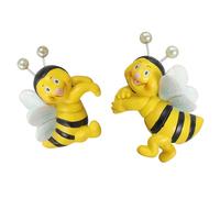 BUBEFSKD Set Of 2 Lovely Bees Huggers Resin Hanging Figures Ornaments For Balconies Patios And Garden And Indoor Hanging Bees Yard Ornaments Set