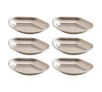 BUBEFSKD Set of 6 Unique Stainless Steel Miniature Bowls Appetizer Plates Suitable for Sauces and Seasoning with Easy Cleaning Triangular Designs Bowls