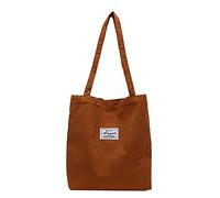 BUBEFSKD Shoulder Bags For Women Girls Casual Outdoor Corduroy Reusable Shopping Bag Handbag Corduroy Tote Bag For Women
