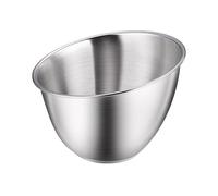 BUBEFSKD Slanted Salad Serving Bowl Korean Vegetable Holders for Restaurant Use Large Capacity Stainless Steel Tableware Home Cooking Utensils