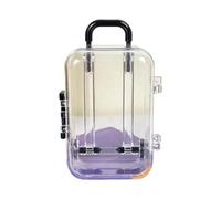 BUBEFSKD Small Trunk Suitcase For Dolls Clothes Accessories 18Inch Dolls Girl Toy Miniature Dollhouses Decor Miniature Roller Travel Candy Boxes Packaging