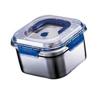 BUBEFSKD Stainless Steel Meal Preparation Container Food Crisper with See Through Lid Metal Lunch Box for Picnics and Travel Freshness Preservation Box