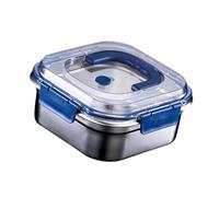 BUBEFSKD Stainless Steel Meal Preparation Container Food Crisper with See Through Lid Metal Lunch Box for Picnics and Travel Freshness Preservation Box
