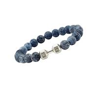 BUBEFSKD Stretch Rope Strands For Men Featuring Natural Elegant Lavaed Stone And Dumbbell Charm Daily Use Casual Wear Energy
