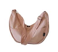 BUBEFSKD Trendy Solid Color Single Strap Dumpling Shoulder Bag Fashion Knotted Cord Zippered Large Crossbody For Unisex Trendy Shoulder