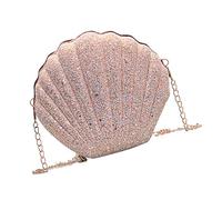 BUBEFSKD Unique Shell Designs Glitters Evening Bag PU Leather Shoulder Bags Crossbody Purse For Women Seeking Trendy Accessories Stylish Evening Bag