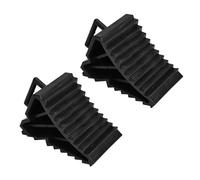 BUBEFSKD Vehicle Wheel Chock With Handle For Easy Removal Helps Keep Your Trailer Or In Place Pack Of 2 Black Wheel Stoppers