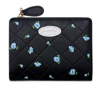 BUBEFSKD Womens Wallet with Card Holder Flower Print Coin Purse Stylish Change Lovely Short PU Leather Pu Leather Change Purse Lovely Flower Print with Card Holder