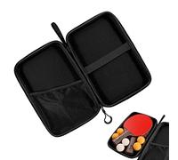 Bubei Hard Table Tennis Bag, Rectangular Racket Case Ball Storage Bag, Pings Pong Paddle Carry, Portable Waterproof, Large Capacity Hard Shell Case for 2 Table Tennis Rackets and Balls