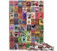 BUBELS 1000 Piece Cardboard Puzzle Vintage Collage Recycled Cardboard Brain Teaser 10.27x14.96inch