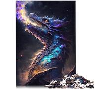 BUBELS Elder Dragons Cosmic Reign 1000 Piece Jigsaw Puzzle, Wood, Fantasy Style, 19.7x29.5 inch, 168+ Months