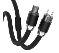 Bubiercaes HiFi Power Cable 2 m 2-Pin AC High End IEC Cable OFC Audiophil Power Cable EU Schuko Plug + IEC C15 Connection for DVD/Amplifier/Decoder/Subwoofer/AMP