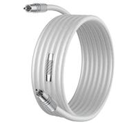 Bubiercaes RCA Cable, Digital Coaxial Cable, S/PDIF RCA Subwoofer Cable, Silver-Plated RCA RCA, OFC Copper, Dual Shielded with PVC for Subwoofer, AV Receiver, Amplifier, Home Cinema 1 m