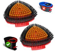 Bublador Pack of 2 Upgraded Mop Replacement Heads Floor Mop Compatible with Vileda Turbo Mop Full Bristle Cleaning Scrubber Brush for Kitchen, Bathroom, Pool, Patio & Hard Floors