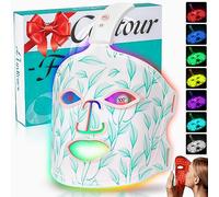 BUBLOC Red Light Therapy Mask, Led Contour Face Mask Light Therapy, 7+1 Color Near-infrared 850 Red Light Face Mask Portable and Rechargeable, Red Light Therapy At Home and Wireless Led Face Mask