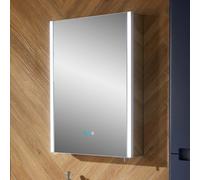 Bubly Bathrooms 500mm Mirror Cabinet 1 Door Led Illuminated Bluetooth Speakers Ip44