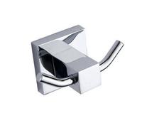 Bubly Bathrooms Chrome Robe Hook - Wall Mounted Gloss Finish Modern Design