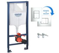 Bubly Bathrooms Grohe 1.13M Concealed Frame Cistern & Plate 3-In-1 Set - 38772001