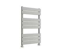 Bubly Bathrooms Light Grey 500X800mm Flat Panel Towel Radiator - Modern Hydronic Bathroom Warmer