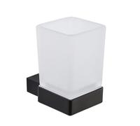 Bubly Bathrooms Matt Black Tumbler Holder - Wall Mounted Modern Design
