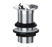 Bubly Bathrooms Unslotted Flip-Top Basin Waste - Durable Brass With Chrome Finish (G 1 1/4")