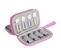 BUBM USB Flash Drive Case,Portable Waterproof Electronic Accessories Bag for USB Flash Drives,SD Cards,Earphone and Other Small Accessories,Pink