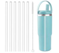 Bubrike Replacement Straws Compatible with Hydrapeak Nomad 32oz Tumbler Insulated Water Bottle-6 BPA Free Straws And 1 Cleaning Brush.