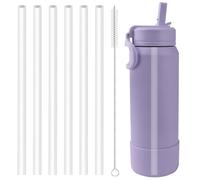 Bubrike Replacement Straws Compatible with Hydrapeak Sport,Flow,Mini Insulated Water Bottle-6 BPA Free Straws And 1 Cleaning Brush.