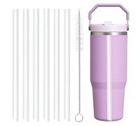 Bubrike Replacement Straws Only Compatible with Stanley IceFlow 2.0 Flip Straw Tumbler (New Version) with Handle 30 oz,Built-In Straw with Wide Diameter-6 Pack