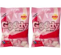 Bubs Goody Candy Ovals Godis Pack (2 Pack, Strawberry/Vanilla)