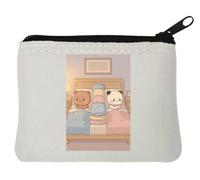 Bubu Dudu Angry in Bed Neoprene Coin Purse Pouch 10x11cm White