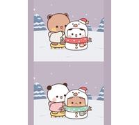 Bubu Dudu Building Snowman Notebook: Couple Bear Snow Playtime Journal