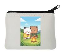 Bubu Dudu Camping Neoprene Coin Purse Pouch 10x11cm White