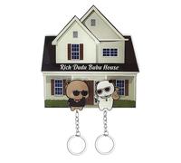 Bubu Dudu Couple Key Holder for Wall, Acrylic Keychain Set, Cartoon Panda Keyring, Exquisite Home Decor Bag Accessories, Perfect Couple Gifts for Valentines Day Birthdays Festivals Anniversaries