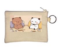 Bubu Dudu Cute Full Belly Key Chain Coin Purse Beige