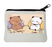 Bubu Dudu Cute Full Belly Neoprene Coin Purse Pouch 10x11cm White