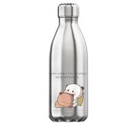 Bubu Dudu Even When I'm Grumpy Ande Stressed Vacuum Insulated Thermal Water Bottle Silver