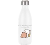 Bubu Dudu Even When I'm Grumpy Ande Stressed Vacuum Insulated Thermal Water Bottle White